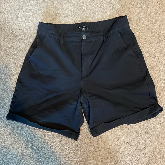 Universal Standard Black Denim Cotton Shorts High Rise 7" Size XS (10-12) - Picture 1 of 12